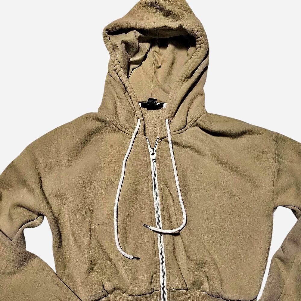 Women's Zip Up Hoodie From Forever 21 Size Medium Olive Green